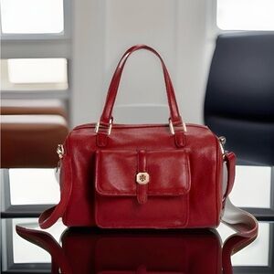 TORY BURCH VINTAGE CLAY LEATHER SATCHEL